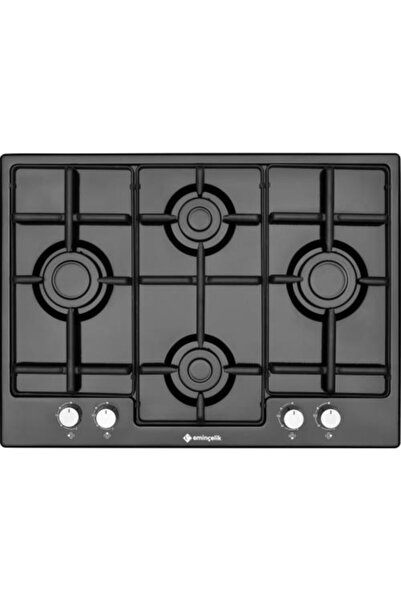 Eminçelik Ec-ah 7340 Be70 Ng Siyah Ankastre Emaye Ocak