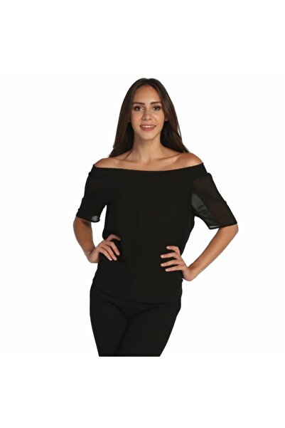 Bulalgiy Kadın Siyah Carmen Bluz - Bga100221