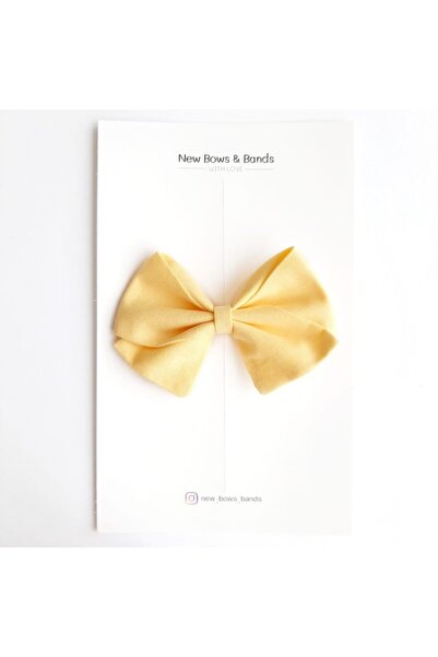 NEW BOWS BANDS Kız Çocuk Ve Bebek Sarı Fiyonk Toka