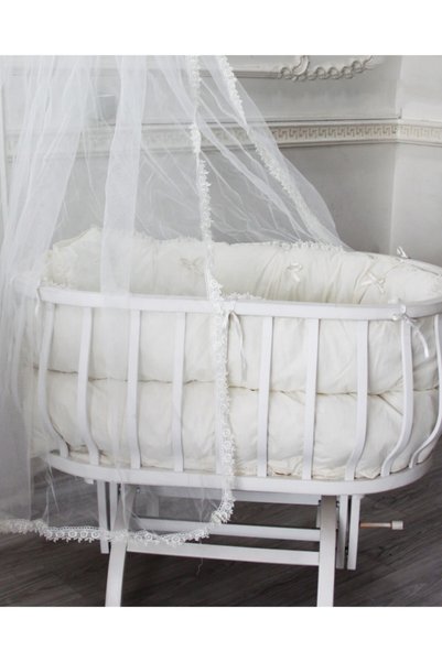 babyen1 Cream Basket Crib Sleeping Set (Crib and Mattress Not Included) 100% Organic Cotton