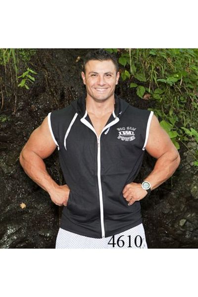 Big Sam Hooded Zero Sleeve Vest - Big Sam 4610 Singlet Training Fashion