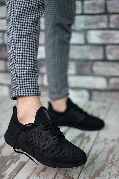 Riccon Ανδρικό Sneaker Black Black Skin 0012105