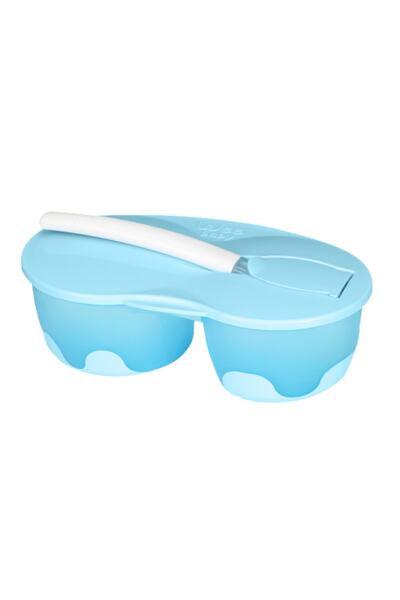 Wee Baby 886 2 وعاء طعام مع حجرة زرقاء
