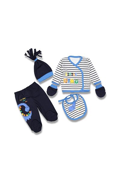 Necix's Men's Little Dino Figure Hospital Exit 5-Piece Bodysuit Set