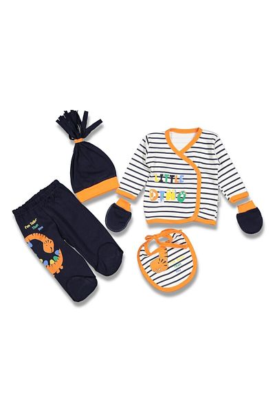 Necix's Men's Little Dino Figure Hospital Exit 5-Piece Bodysuit Set