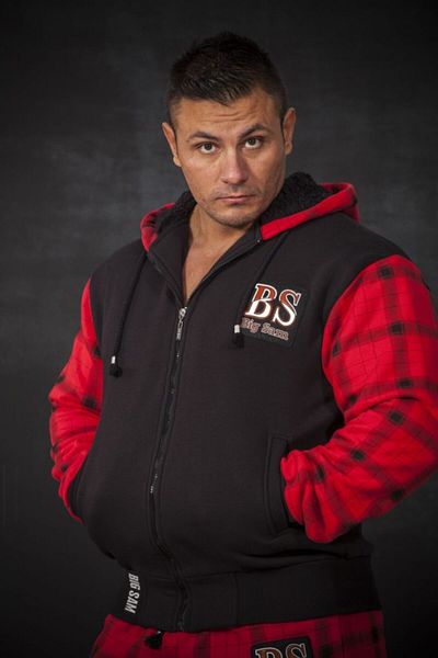 Big Sam Red Plaid Hooded Sweatpants 3587