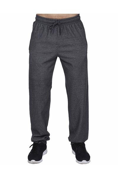 Big Sam Zippered Cotton Comfortable Cut Sweatpants Anthracite 1190