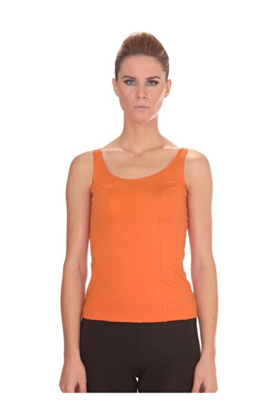 Bulalgiy BULALGİY Kadın Turuncu Basic Fit Tişört - BGA092371