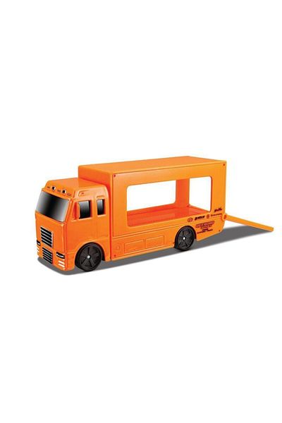 Maisto Carrier Truck and Metal Car Orange