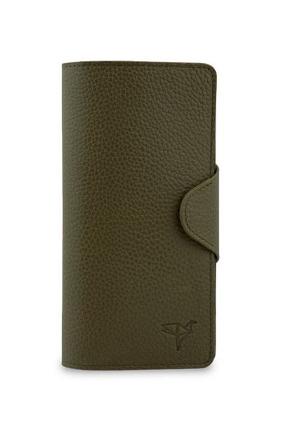 Garbalia Γνήσιο δέρμα Χακί πράσινο Unisex χαρτοφυλάκιο νομισμάτων 100% χειροποίητο δέρμα μοσχαριού