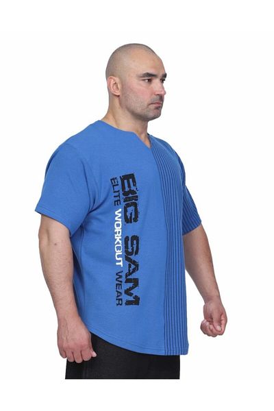 Big Sam New Seasonal Training T-Shirt Relaxed Fit Blue Big Sam 3246