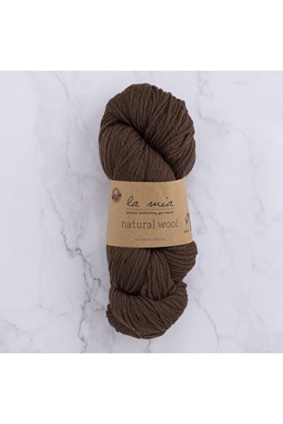 Lamia La Mia Natural Wool Acı Kahverengi El Örgü Ipi - H7
