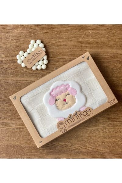 minik ay Newborn Lamb Knitwear Blanket