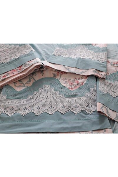 bursa çeyiz Handcrafted Lace Duvet Cover Set Heavy Model with Lace on the Sheet