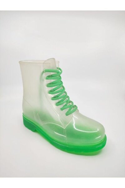 Frida Shoes Frida Kadın Şeffaf Su Geçirmez Bot 13400-yeşil Taban