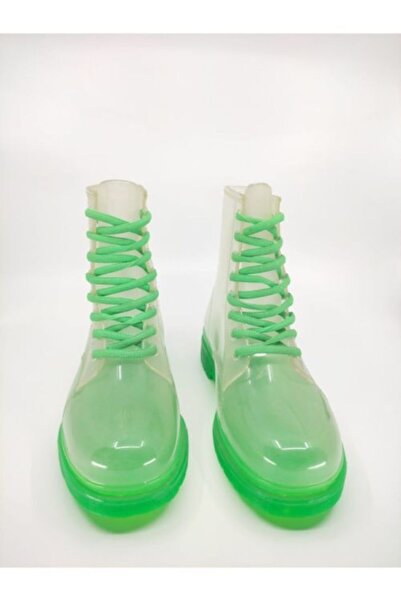 Frida Shoes Frida Kadın Şeffaf Su Geçirmez Bot 13400-yeşil Taban