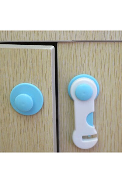 demethome 10 штук дитячих засувок для шаф і ящиків, синьо-білі засувки, дитячі замки