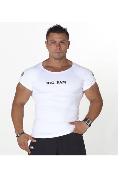 Big Sam White Slim Fit T-Shirt 2568