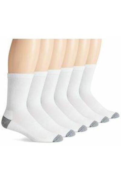 JOCKEY Fruit Of The Loom Crews Yumuşak Rahat Esnek Pamuklu Erkek Çorap 6 Çift Hanes Kalite