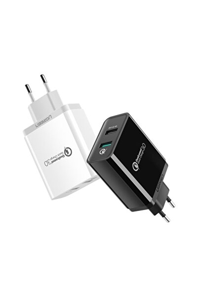 Ugreen Incarcator Γρήγορη Φόρτιση 3.0 2x USB 30W 3A - μαύρο