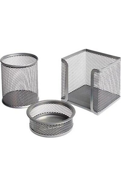 Omnixer Set de birou din metal: Organizator elegant cu suport pentru documente, suport pentru stilouri, suport pentru agrafe și suport pentru note.