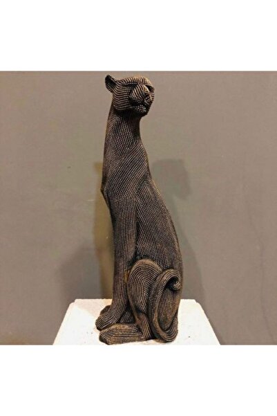 Love Organizasyon Siyah Panter Heykeli Büyük Dekoratif Obje Biblo