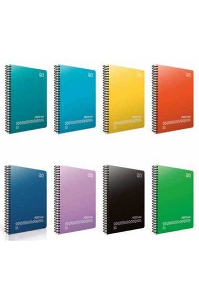 Gıpta Fresco 72 Yp Striped(4) And Checked(4) Spiral PP Cover Notebook 8 Pack