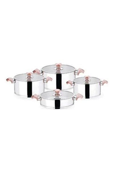 Aryıldız Tencere Seti 8 Parça King Rose Gold