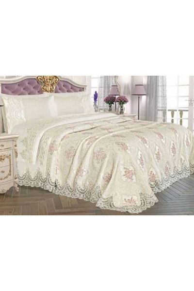 Eylül French Laced 7 Piece Bridal Set * Cream