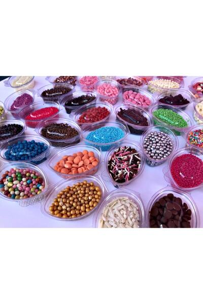 Ebruli Pasta Malzemeleri Pasta Süsü Paketi Mini 40 Lı