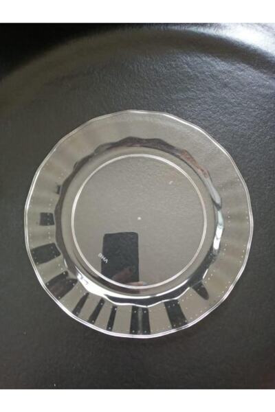 Kristal Plastik Tabak Sert Lüks 26cm (6 Adet) Renk Şeffaf