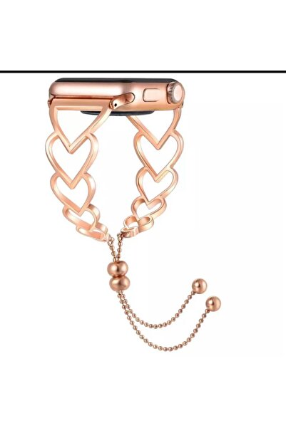 LIMD كوردون قلب معدني أنيق متوافق مع ساعة أبل 38-40-41 ملم