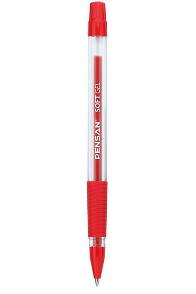 Pensan 2400 Soft Gel Ballpoint Pen 0.7 Mm Red (12 Pack) Pe02400tkkı