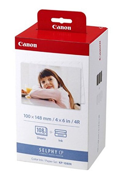 Deyatech Canon Kp-108 Selphy Cp Serisi Için 10x15 Kağıt Kartuş Set