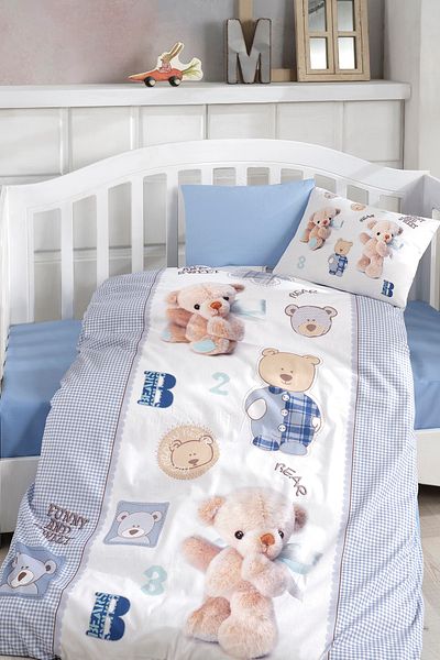 BONJARDİNHOME Digital Printed 3d Cotton Baby Bedding Set