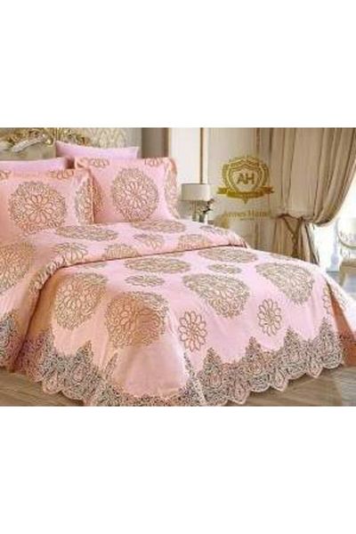 Aden Odessa French Lace Embroidered Bamboo Cotton Pique Set * Powder