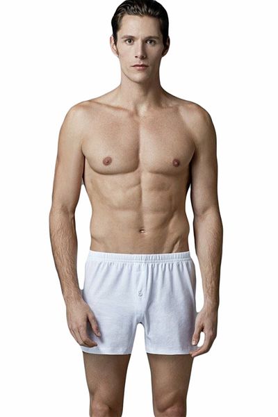Eros Ανδρικό μπόξερ με λευκά κουμπιά Regular Fit 2 Pack