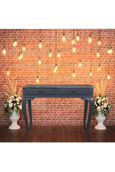 ROYS AHŞAP Roys Ahsap Antrasit Üstü Masif Siyah Eskitme Dresuar 2005