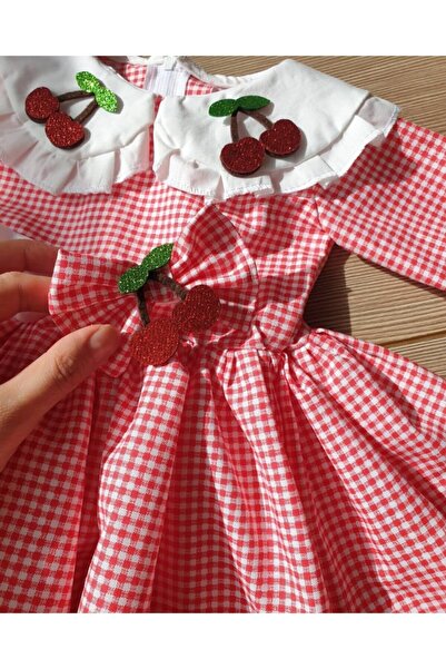 Tozpembebaby فستان الكرز