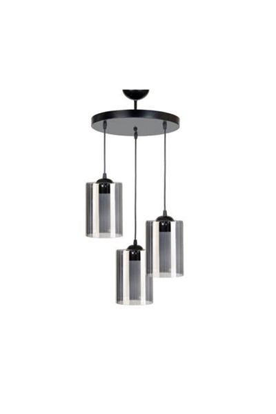 Uçar Pendant Lamp Smoked Glass 3 Pieces