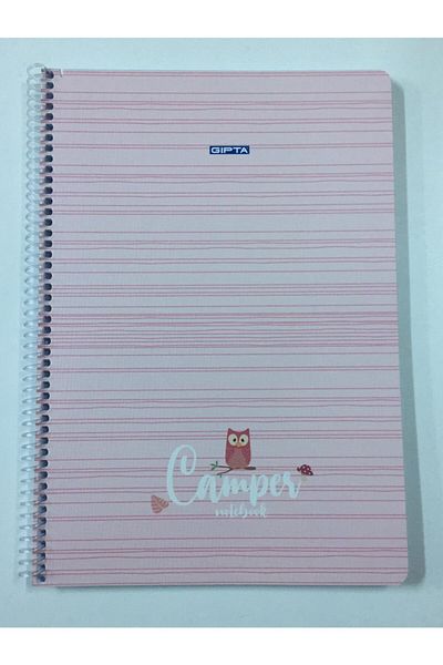Gıpta Camper Pink A4 Spiral Checked Notebook