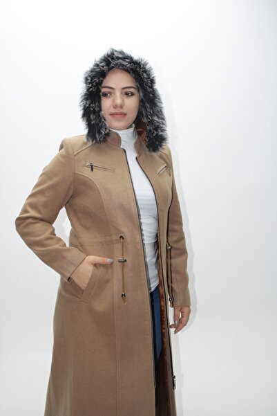 KMK Жіночий капюшон з хутром та капюшоном