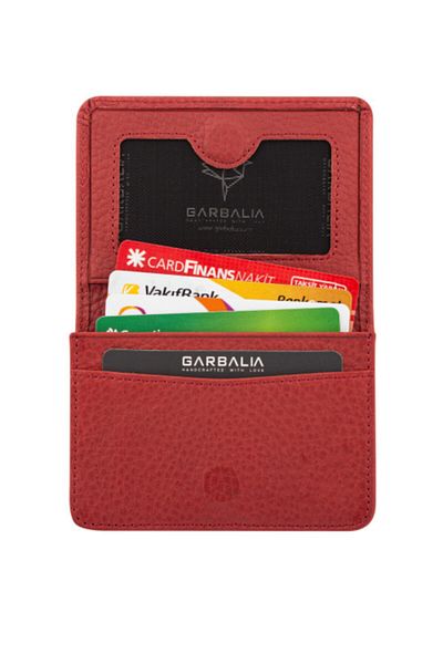 Garbalia 100% Χειροποίητο γνήσιο δέρμα Magnetic Dusty Rose Holder Card Portfolio