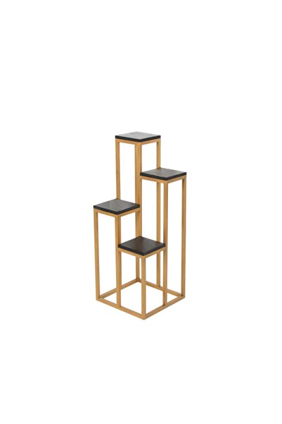 evodeko Gold Siyah Saksı Standı
