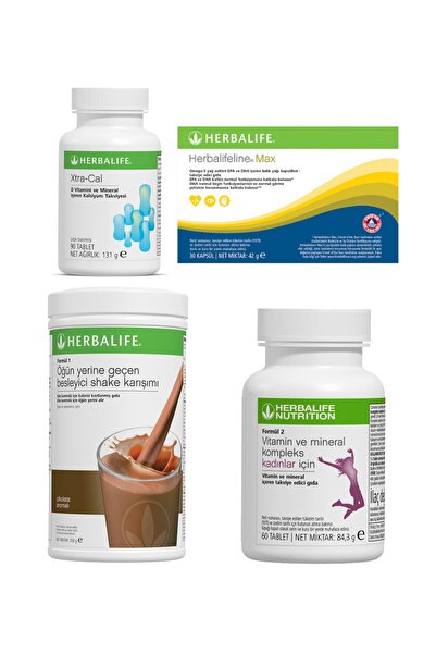 Herbalife Yukarı Kilo Kontrol Kadın Seti Çikolata Shake + Xtra-cal + Omega 3 ...
