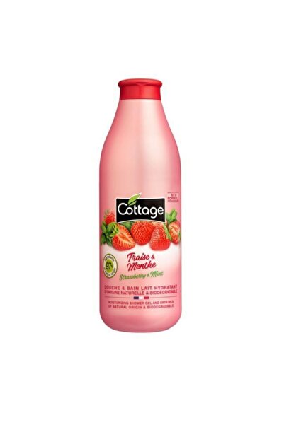 Cottage Shower Gel & Bath Milk Strawberry & Mint, Cottage, 750 ml