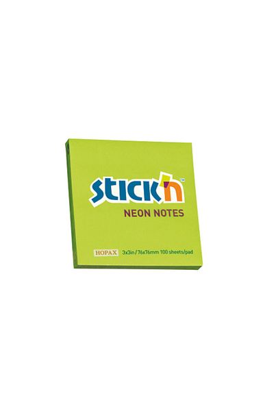 Gıpta Hopax 21167 Memo Paper 76x76 Neon Green 100yp