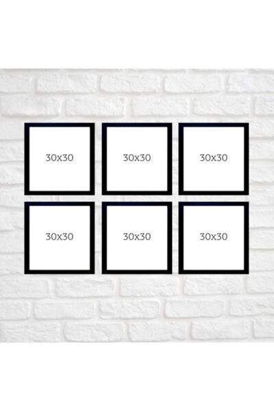 LiliaHome 6 Adet 30x30 Cm Siyah Çerçeve Seti