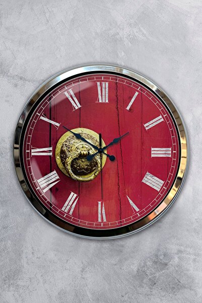 Kasva Concept ساعة حائط بأرقام رومانية من معدن الكروم مقاس 40 سم