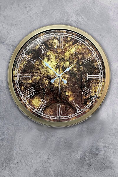 Kasva Concept هدية ساعة حائط منقوشة معدنية عتيقة مقاس 40 سم
